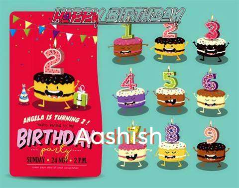 Happy Birthday Aashish Cake Image