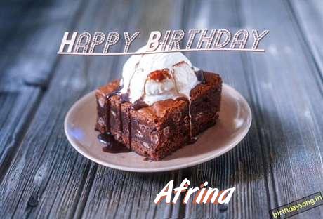 Happy Birthday Afrina Cake Image
