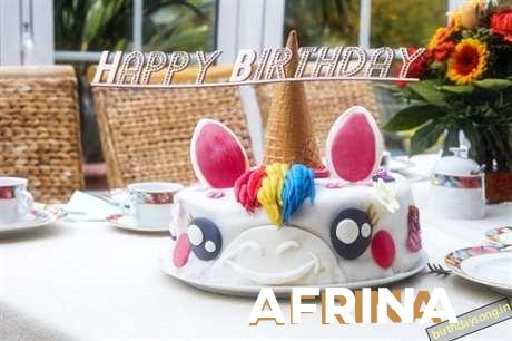 Happy Birthday Cake for Afrina