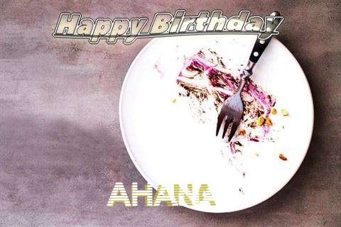 Happy Birthday Ahana Cake Image