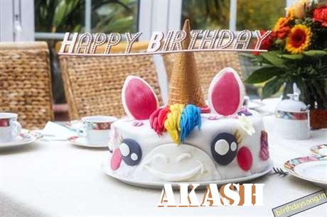 Happy Birthday Cake for Akash