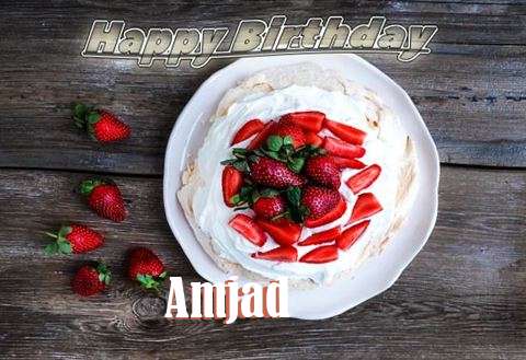 Happy Birthday Amjad Cake Image