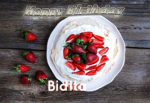 Happy Birthday Bidita Cake Image