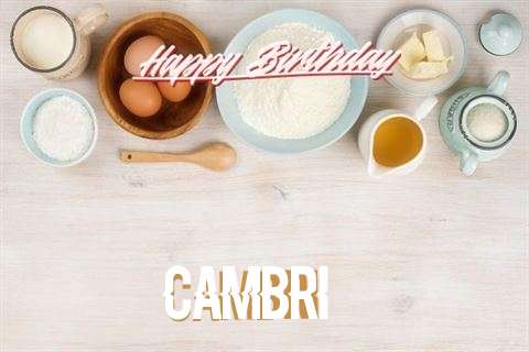 Birthday Wishes with Images of Cambri