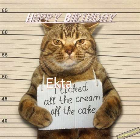 Happy Birthday Cake for Ekta