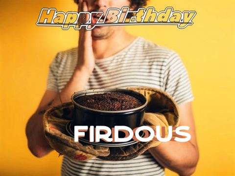 Happy Birthday Firdous Cake Image