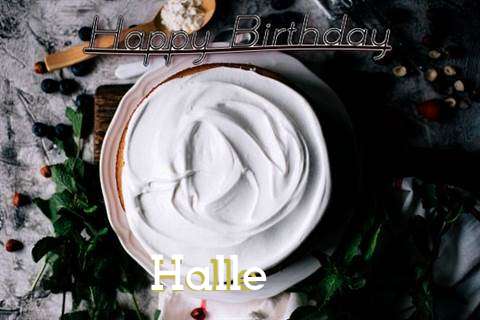 Happy Birthday Halle Cake Image