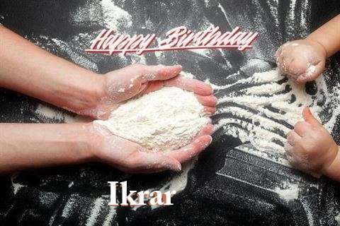 Happy Birthday Ikrar Cake Image