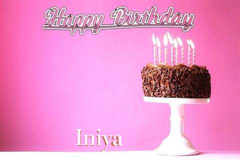 Happy Birthday Cake for Iniya