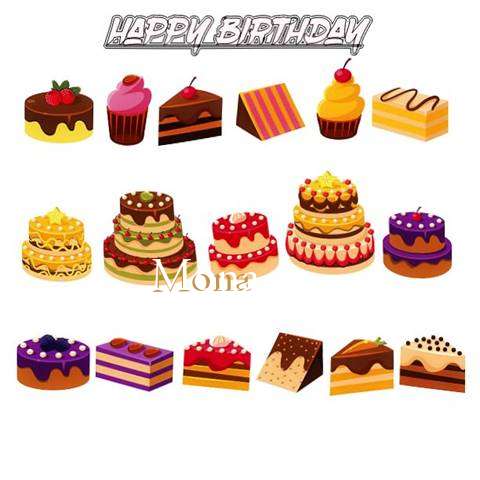 Happy Birthday Mona Cake Image