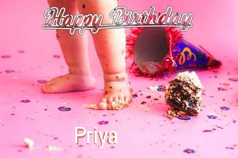 Happy Birthday Priya Cake Image