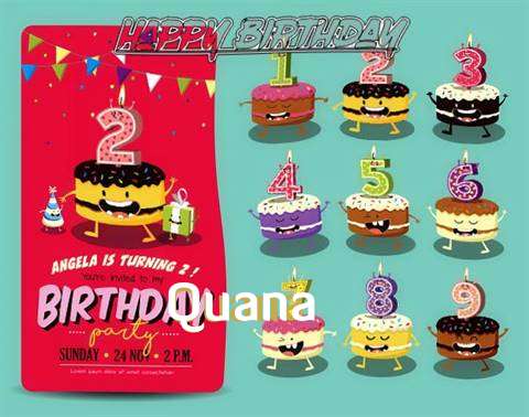 Happy Birthday Quana Cake Image