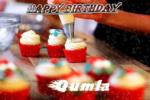 Happy Birthday Qumla Cake Image