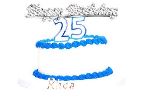 Happy Birthday Rhea Cake Image