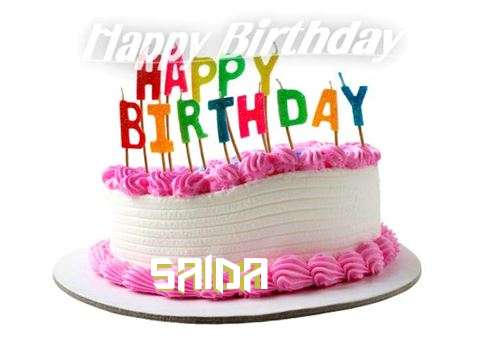 Happy Birthday Cake for Saida