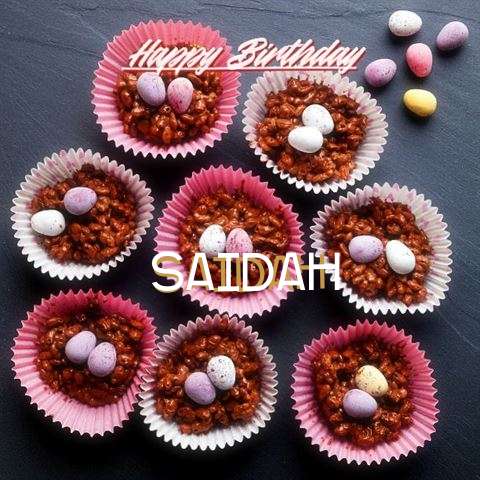 Happy Birthday Saidah Cake Image