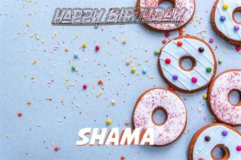 Happy Birthday Shama Cake Image