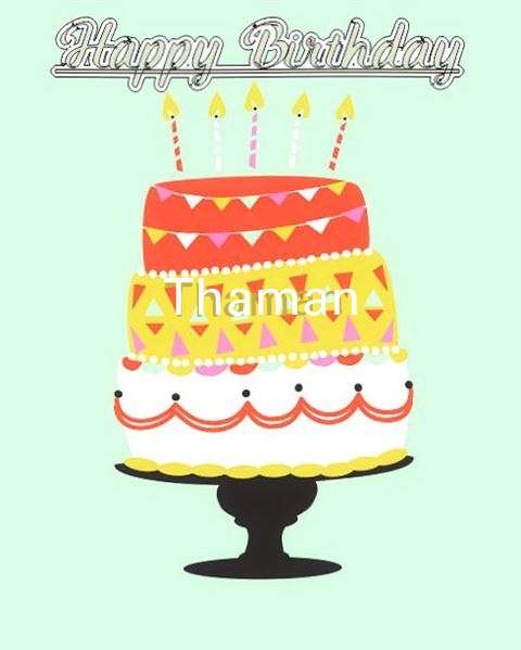 Happy Birthday Thaman Cake Image