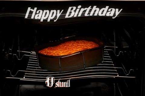 Happy Birthday Ushmil Cake Image