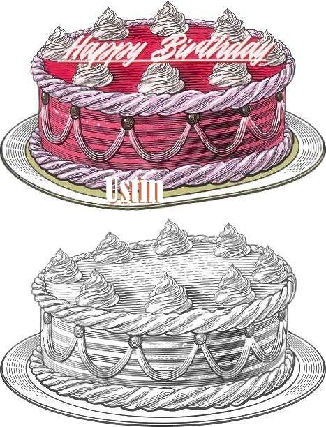Happy Birthday Ustin Cake Image