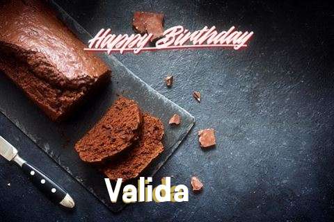 Happy Birthday Valida Cake Image