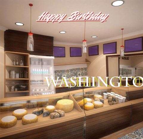 Happy Birthday Washington Cake Image