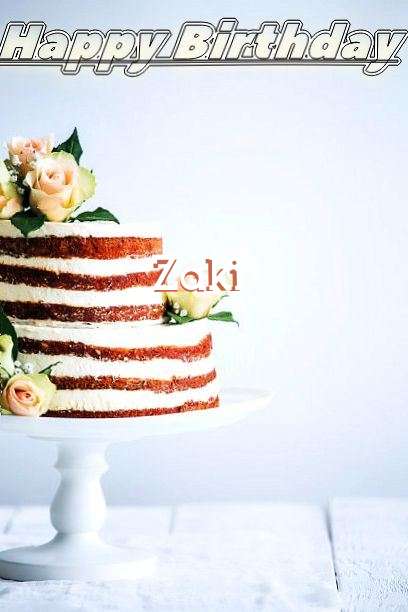 Happy Birthday Zaki Cake Image